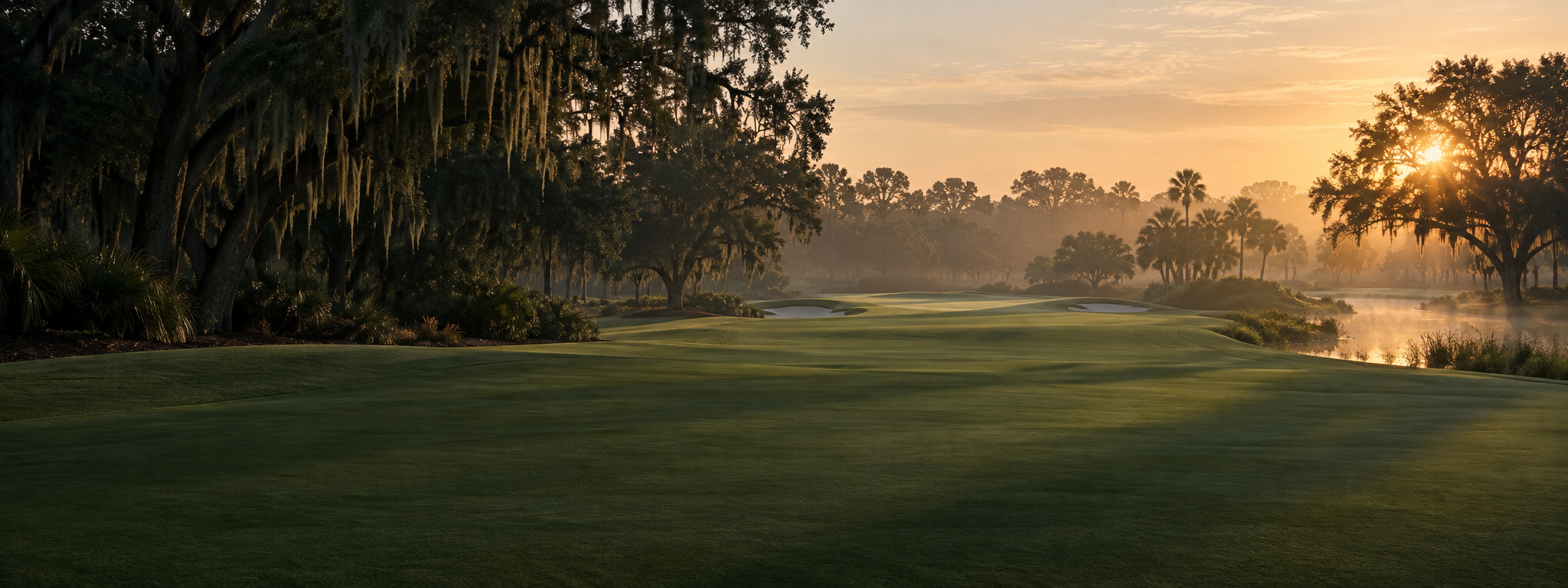 Florida golf course at sunrise